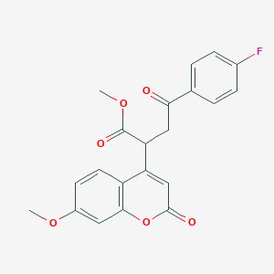 methyl 4-(4-fluorophenyl)-2-(7-methoxy-2-oxo-2H-chromen-4-yl)-4-oxobutanoate