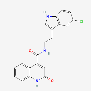 N-[2-(5-chloro-1H-indol-3-yl)ethyl]-2-hydroxyquinoline-4-carboxamide