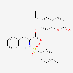 molecular formula C28H27NO6S B11160389 (6-ethyl-4-methyl-2-oxochromen-7-yl) (2S)-2-[(4-methylphenyl)sulfonylamino]-3-phenylpropanoate 