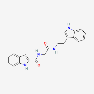 molecular formula C21H20N4O2 B11160397 N-(2-{[2-(1H-indol-3-yl)ethyl]amino}-2-oxoethyl)-1H-indole-2-carboxamide 