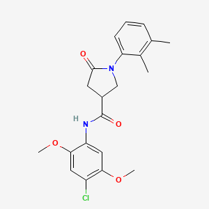 N-(4-chloro-2,5-dimethoxyphenyl)-1-(2,3-dimethylphenyl)-5-oxopyrrolidine-3-carboxamide