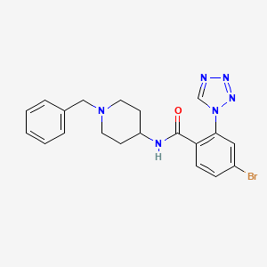 molecular formula C20H21BrN6O B11160478 N-(1-benzylpiperidin-4-yl)-4-bromo-2-(1H-tetrazol-1-yl)benzamide 