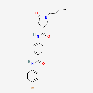 N-{4-[(4-bromophenyl)carbamoyl]phenyl}-1-butyl-5-oxopyrrolidine-3-carboxamide