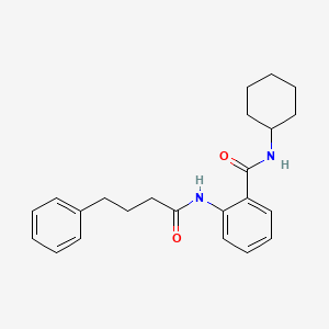 molecular formula C23H28N2O2 B11160496 N-cyclohexyl-2-[(4-phenylbutanoyl)amino]benzamide 