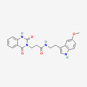 3-(2,4-dioxo-1,4-dihydroquinazolin-3(2H)-yl)-N-[2-(5-methoxy-1H-indol-3-yl)ethyl]propanamide