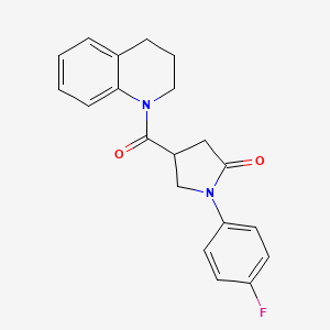 4-(3,4-Dihydro-2H-quinoline-1-carbonyl)-1-(4-fluoro-phenyl)-pyrrolidin-2-one