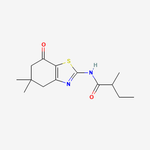 N-(5,5-dimethyl-7-oxo-4,5,6,7-tetrahydro-1,3-benzothiazol-2-yl)-2-methylbutanamide