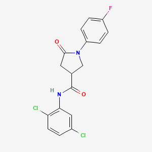 N-(2,5-dichlorophenyl)-1-(4-fluorophenyl)-5-oxopyrrolidine-3-carboxamide