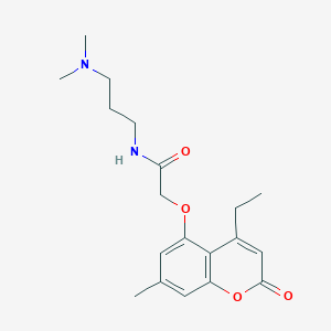 N-[3-(dimethylamino)propyl]-2-[(4-ethyl-7-methyl-2-oxo-2H-chromen-5-yl)oxy]acetamide