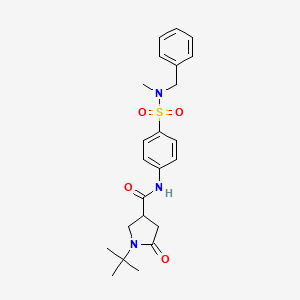 molecular formula C23H29N3O4S B11160586 N-{4-[benzyl(methyl)sulfamoyl]phenyl}-1-tert-butyl-5-oxopyrrolidine-3-carboxamide 