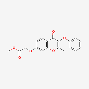 Methyl 2-(2-methyl-4-oxo-3-phenoxychromen-7-yl)oxyacetate