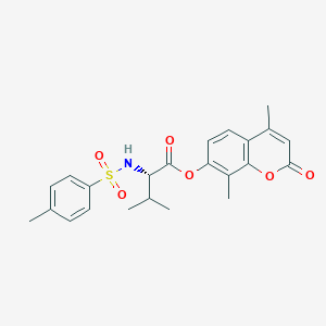 4,8-dimethyl-2-oxo-2H-chromen-7-yl N-[(4-methylphenyl)sulfonyl]-L-valinate