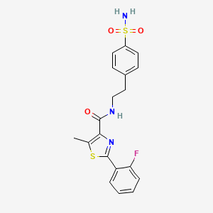 2-(2-fluorophenyl)-5-methyl-N-[2-(4-sulfamoylphenyl)ethyl]-1,3-thiazole-4-carboxamide