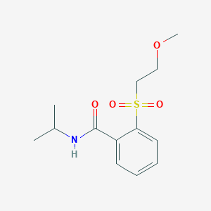 molecular formula C13H19NO4S B11160626 2-[(2-methoxyethyl)sulfonyl]-N-(propan-2-yl)benzamide 