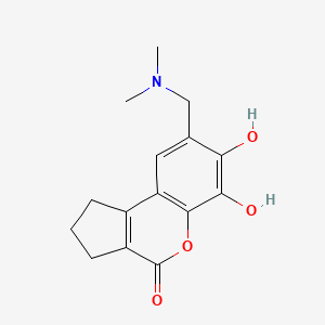 molecular formula C15H17NO4 B11160633 8-[(dimethylamino)methyl]-6,7-dihydroxy-2,3-dihydrocyclopenta[c]chromen-4(1H)-one 