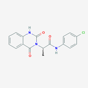 molecular formula C17H14ClN3O3 B11160641 (2S)-N-(4-chlorophenyl)-2-(2-hydroxy-4-oxoquinazolin-3(4H)-yl)propanamide 