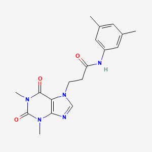 3-(1,3-dimethyl-2,6-dioxo-1,2,3,6-tetrahydro-7H-purin-7-yl)-N-(3,5-dimethylphenyl)propanamide