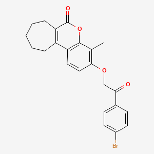 3-[2-(4-bromophenyl)-2-oxoethoxy]-4-methyl-8,9,10,11-tetrahydrocyclohepta[c]chromen-6(7H)-one