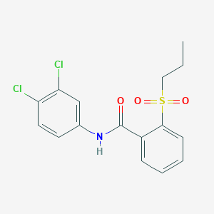 molecular formula C16H15Cl2NO3S B11160700 N-(3,4-dichlorophenyl)-2-(propylsulfonyl)benzamide 