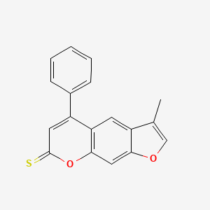 molecular formula C18H12O2S B11160713 3-methyl-5-phenyl-7H-furo[3,2-g]chromene-7-thione 