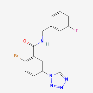 2-bromo-N-(3-fluorobenzyl)-5-(1H-tetrazol-1-yl)benzamide