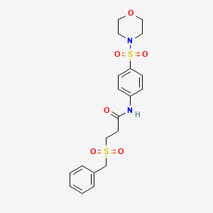 molecular formula C20H24N2O6S2 B11160724 3-(benzylsulfonyl)-N-[4-(morpholin-4-ylsulfonyl)phenyl]propanamide 