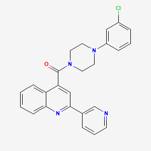 [4-(3-Chlorophenyl)piperazino][2-(3-pyridyl)-4-quinolyl]methanone