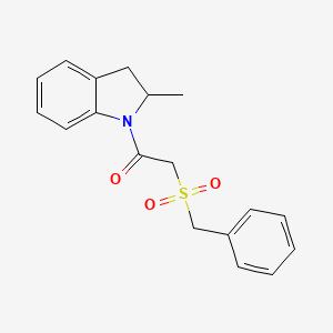 2-(benzylsulfonyl)-1-(2-methyl-2,3-dihydro-1H-indol-1-yl)ethanone