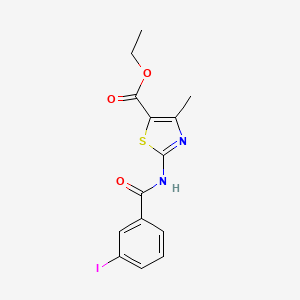 Ethyl 2-{[(3-iodophenyl)carbonyl]amino}-4-methyl-1,3-thiazole-5-carboxylate