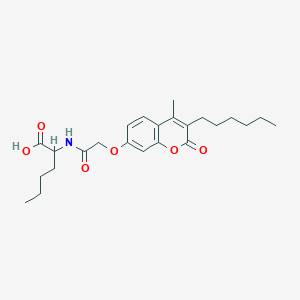 N-{[(3-hexyl-4-methyl-2-oxo-2H-chromen-7-yl)oxy]acetyl}norleucine