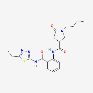 1-butyl-N-{2-[(5-ethyl-1,3,4-thiadiazol-2-yl)carbamoyl]phenyl}-5-oxopyrrolidine-3-carboxamide