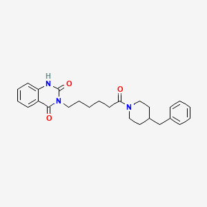 molecular formula C26H31N3O3 B11160813 3-[6-(4-benzylpiperidin-1-yl)-6-oxohexyl]-2-hydroxyquinazolin-4(3H)-one 