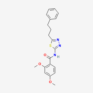 2,4-dimethoxy-N-[5-(3-phenylpropyl)-1,3,4-thiadiazol-2-yl]benzamide