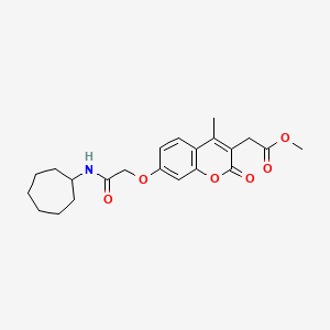 methyl {7-[2-(cycloheptylamino)-2-oxoethoxy]-4-methyl-2-oxo-2H-chromen-3-yl}acetate