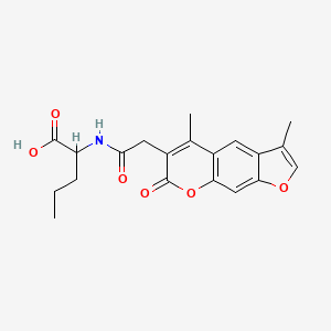 molecular formula C20H21NO6 B11160870 N-[(3,5-dimethyl-7-oxo-7H-furo[3,2-g]chromen-6-yl)acetyl]norvaline 