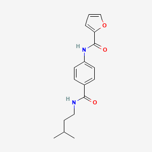 molecular formula C17H20N2O3 B11160890 N-{4-[(3-methylbutyl)carbamoyl]phenyl}furan-2-carboxamide 