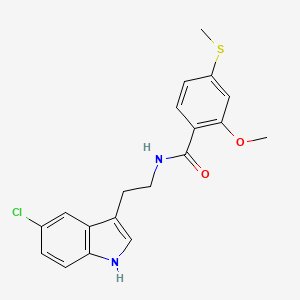 N-[2-(5-chloro-1H-indol-3-yl)ethyl]-2-methoxy-4-(methylsulfanyl)benzamide