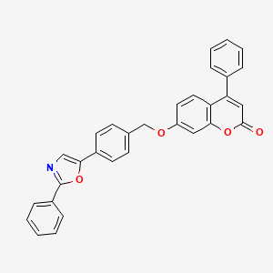 4-phenyl-7-{[4-(2-phenyl-1,3-oxazol-5-yl)benzyl]oxy}-2H-chromen-2-one