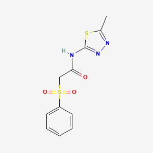 2-(benzenesulfonyl)-N-(5-methyl-1,3,4-thiadiazol-2-yl)acetamide