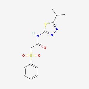 2-Benzenesulfonyl-N-(5-isopropyl-[1,3,4]thiadiazol-2-yl)-acetamide