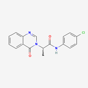 molecular formula C17H14ClN3O2 B11160922 (2S)-N-(4-chlorophenyl)-2-(4-oxoquinazolin-3(4H)-yl)propanamide 