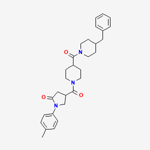 4-({4-[(4-Benzylpiperidin-1-yl)carbonyl]piperidin-1-yl}carbonyl)-1-(4-methylphenyl)pyrrolidin-2-one