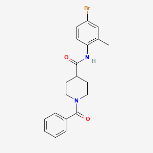 molecular formula C20H21BrN2O2 B11160946 1-benzoyl-N-(4-bromo-2-methylphenyl)piperidine-4-carboxamide 