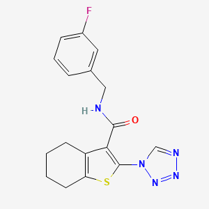 N-(3-fluorobenzyl)-2-(1H-tetrazol-1-yl)-4,5,6,7-tetrahydro-1-benzothiophene-3-carboxamide