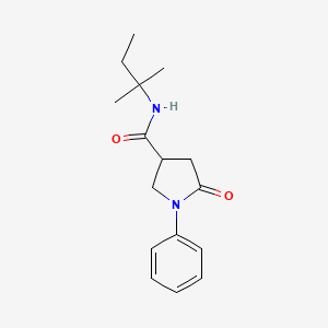 N-(2-methylbutan-2-yl)-5-oxo-1-phenylpyrrolidine-3-carboxamide