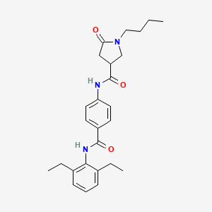 1-butyl-N-{4-[(2,6-diethylphenyl)carbamoyl]phenyl}-5-oxopyrrolidine-3-carboxamide