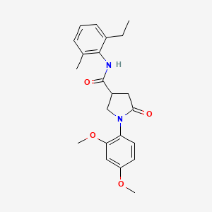 1-(2,4-dimethoxyphenyl)-N-(2-ethyl-6-methylphenyl)-5-oxopyrrolidine-3-carboxamide