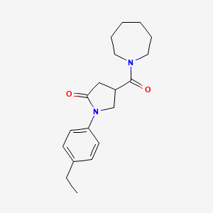 4-(Azepane-1-carbonyl)-1-(4-ethylphenyl)pyrrolidin-2-one