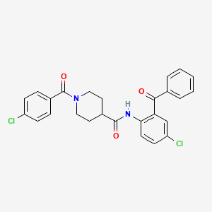 N-(2-benzoyl-4-chlorophenyl)-1-(4-chlorobenzoyl)piperidine-4-carboxamide