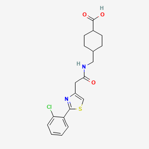 molecular formula C19H21ClN2O3S B11160994 trans-4-[({[2-(2-Chlorophenyl)-1,3-thiazol-4-yl]acetyl}amino)methyl]cyclohexanecarboxylic acid 